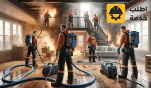 تنظيف بعد الحريق,شركة تنظيف بعد الحريق بالرياض,تنظيف الجدران من دخان الحريق